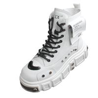 Bottes Blanches Homme 2026 Nouvelle Collection Hiver Respirantes Style Britannique en Cuir Ultrafin Fermeture Éclair Marque de Luxe Tendance
