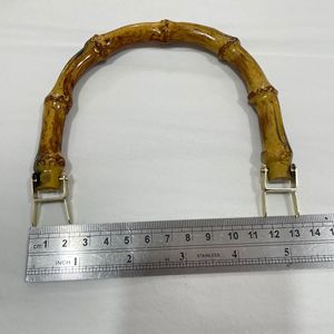 Asa de Bambú Sintético Hongyuan de 12 cm, Plástico con Puntas Metálicas para Bolsos - Product Image 2