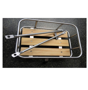 Angbow Aluminium Alloy Voormand met Houten Plank voor V8 H9 Elektrische Fiets - 20 Inch Fiets Opbergplank - Product Image 3