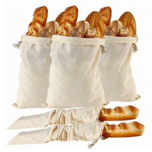 Sac de rangement réutilisable en coton Sacs en mousseline avec cordon de serrage Sacs en tissu biodégradable <span class=keywords><strong>pour</strong></span> barbe Pommes de terre Oignons Chaussures - Product Image 1