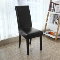 Housse de chaise de salle à manger extensible en cuir PU Tenrich, imperméable et résistante à l'huile - Durable, taille personnalisable