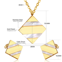 Parure de bijoux de mariage tendance pour fête et fiançailles, vente en gros, collier pendentif coquillage et boucles d'oreilles clous