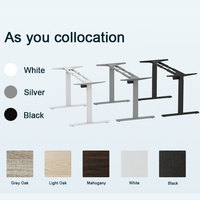 Cadre de bureau électrique blanc réglable en hauteur avec moteur unique, base ergonomique pour poste de travail assis-debout, cadre de bureau informatique