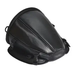卸売 バスケットオートバイバッグ-旅行に乗るための防水ブラックモーターサイクルサイクリングバスケットサドルテールバッグ