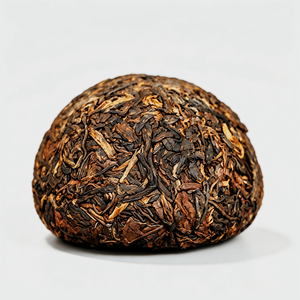 Thé Pu'er Tuocha Ripe Lao Ban Zhang des années 1990, 200g, emballé dans des feuilles de lotus comestibles, thé Shu Pu Erh vieilli de qualité supérieure - Product Image 3
