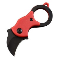 Micro-vouwbaar multifunctioneel gereedschap met achterclip, roestvrijstalen gebogen mes, sleutelhangeraccessoire voor het snijden van huishoudelijke expressdozen