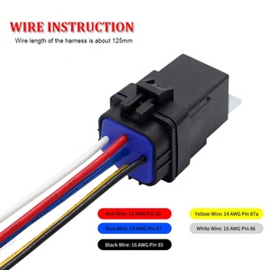 Relé Automotriz Resistente al Agua de 12V 40A, 14AWG SPDT de 5 Pines, Alto Rendimiento para Aplicaciones Automotrices - Product Image 4