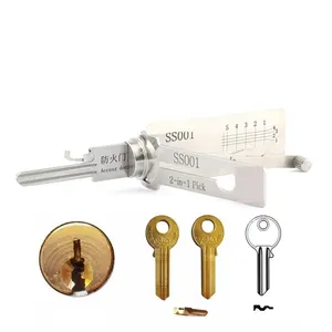 Lishi ferramentas para serralheiro lishi ss01 ss02 2 em 1, ferramenta civil ss001/ss002 para portas de fogo - Product Image 1