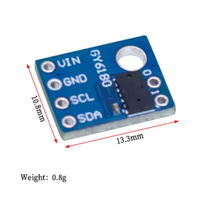 Module de capteur de distance laser VL53L0X Time-of-Flight (ToF) 940nm GY-VL53L0XV2, module de mesure de distance laser I2C IIC 3.3V/5V GY-6180 - Product Image 3