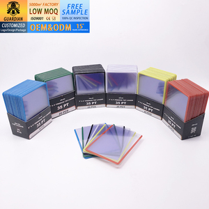 Protège-cartes photo double face laminé transparent coloré avec bordure, haute transparence, type Top Loader - Product Image 1