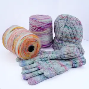 Wholesalers Segemnt Blend Yarn With Yarn-dyed Effects With Metallic Threads Single Yarn For Fancy