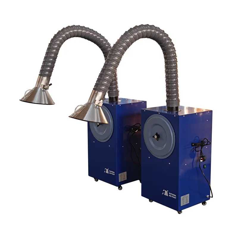 Portable mobile welding fume smoke dust collector suction arm dust collector filter