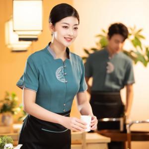 Treasures Fill the Home <span class=keywords><strong>Nuevo</strong></span> diseño Diseño Camarero y <span class=keywords><strong>restaurante</strong></span> Diseños de <span class=keywords><strong>restaurante</strong></span> <span class=keywords><strong>chino</strong></span> Uniforme de hotel para mujeres del personal - Product Image 4