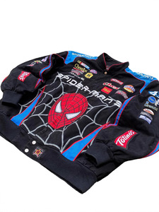 Áo khoác dài tay in hình nhện mùa Thu Đông 2024 phong cách thường ngày, kiểu dáng châu Âu Mỹ, bán chạy trên Amazon, chất liệu vải <span class=keywords><strong>canvas</strong></span> thể thao - Product Image 3