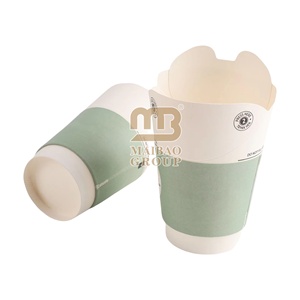 Emballage de boisson jetable avec logo personnalisé gobelet en papier frites barbecue café papillon chips - Product Image 1