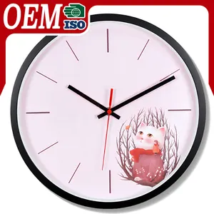 Factory Custom 12 Inch 30cm High Quality Quartz Mute Wall Clock 3D Fashion Home Decor for Children's Room DIY Wall Decor