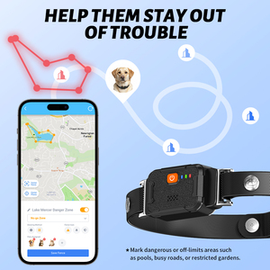Kalung Anjing Pintar GPS Presisi Tinggi yang Dapat Disesuaikan, Tahan Air untuk Luar Ruangan, Perangkat Pelacak Anti Hilang Tanpa Kartu SIM - Product Image 2