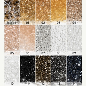 10g / Bolsa Cuentas de vidrio cilíndricas surtidas con pintura al horno de 2.5mm, pequeñas cuentas pony para la fabricación de pulseras de la amistad, collares y pendientes - Product Image 2