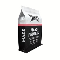 Pochette vide portable pour protéines de lactosérum de 1,5 kg et 2 kg, sac à fond plat pour voyage, gym et nutrition sportive