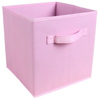 Boîte de rangement OEM couleur bonbon Chine vente en gros empilable pliable jouet pliable enfant tissu non tissé cube panier poubelle