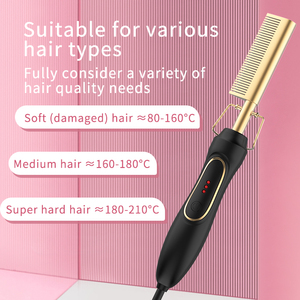De hierro plano peine de vapor de cerámica <span class=keywords><strong>permanente</strong></span> cepillo alisado plancha de pelo - Product Image 5