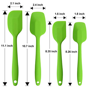 Ensemble de spatules en silicone réutilisables avec logo personnalisé, 6 pièces, OEM ODM, ensemble de grattoirs de cuisine - Product Image 2