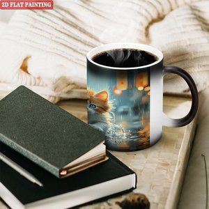 Quick Color Shift Heat <b>Mug</b> 11oz Frosted Black Ceramic Heat Sensitive Custom Print Cup - Product Image 3