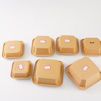 Boîte d'emballage alimentaire universelle en papier kraft carré, étanche, avec couvercle transparent, pour plats à emporter, riz, pâtes, collations, desserts, utilisation intérieure et extérieure