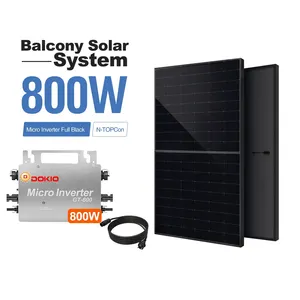 Panel tenaga surya 600W, 1 M-5 m 25 tahun Output daya fotovoltaik panel monokristalin panel surya