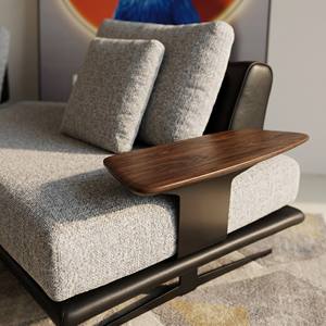 Fauteuil Modulaire Carré Moderne de Luxe avec Accoudoirs Élégants, Rembourrage en Tissu et Éponge, Idéal pour Villa et Appartement Design - Product Image 3