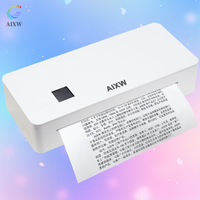 AIXW Printer termal nirkabel A4, Printer portabel untuk desain tato, bertenaga baterai dengan latihan Transfer kulit