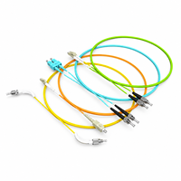 Kabel Patch serat optik 1M sederhana dengan SC UPC APC FC ST konektor Om3 Om4 FC untuk penggunaan FTTH