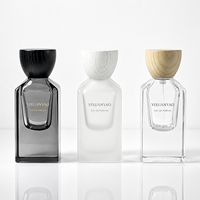 Flacons de parfum carrés en verre de luxe vides de haute qualité 50 ml, pulvérisateur à pompe sérigraphié mat, marque YXY, fabriqué à Jiangsu