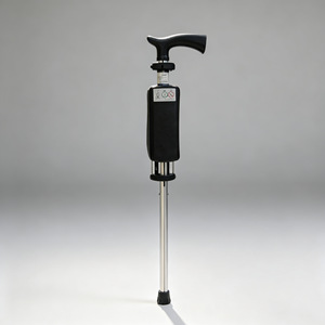 Cane Chair Aluminum Alloy T Handle 69cm Unfolded Height 100kg Load Capacity <b>Spring</b> <b>Clip</b> Lock Portable Folding Stool - Product Image 1