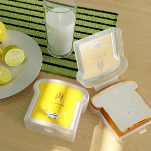 Boîte à sandwich portable en plastique <span class=keywords><strong>de</strong></span> qualité alimentaire, transparente, mignonne, pour la <span class=keywords><strong>conservation</strong></span> <span class=keywords><strong>de</strong></span> la fraîcheur, idéale pour le déjeuner (vente en gros) - Product Image 2