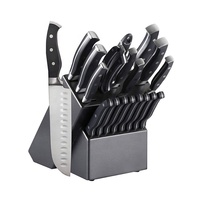Couteaux de Chef Modernes Écologiques en Acier Inoxydable Allemand Noir 1.4116 à Manche Creux, Ensemble Très Vendu avec Logo Personnalisé