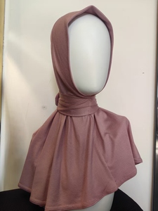 ฮิญาบกีฬาแบบสวมทันที ผ้าโมดอล พร้อมกระดุมผูกด้านหลัง เนื้อผ้านุ่ม ระบายอากาศได้ดี ยืดหยุ่น ผ้าคลุมศีรษะสำหรับชาวมุสลิม - Product Image 2