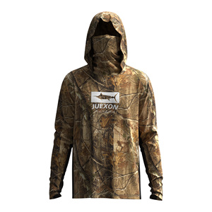 เสื้อฮู้ดลายพรางสำหรับล่าสัตว์และตกปลาสำหรับผู้ชาย UPF 50 กันน้ำ ระบายอากาศได้ดี พร้อมหน้ากากปิดหน้าแบบเต็มใบ ซับเหงื่อ แห้งไว เหมาะสำหรับกิจกรรมกลางแจ้ง - Product Image 4