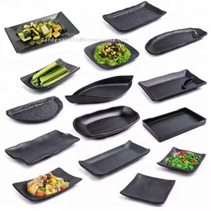 Nhật Bản Phong Cách Đen <span class=keywords><strong>Sushi</strong></span> Nhựa Phục Vụ Các Món Ăn Bán Buôn Không Thể Phá Vỡ Nhà Hàng Biểu Tượng Tùy Chỉnh Melamine Món Khai Vị <span class=keywords><strong>Sushi</strong></span> Tấm - Product Image 2