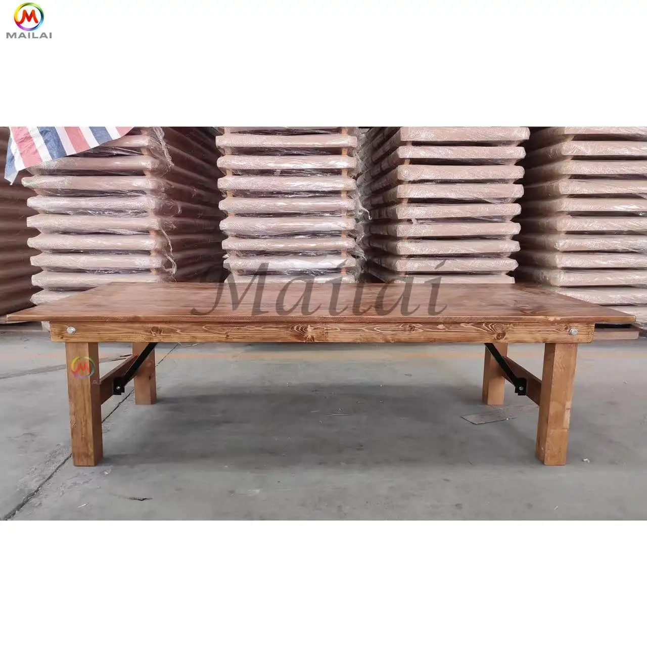 Mesa plegable de madera de alta calidad para fiesta de niños mesa de comedor de granja para niños