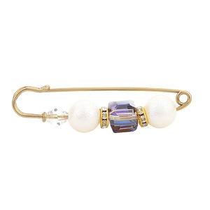 Broches de mode avec perles et cristaux, ton or, pour femmes, accessoire de fête, épingle décorative élégante pour manteau - Product Image 5