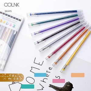 Ensemble de 8 couleurs de stylos gel à paillettes à changement de couleur Encre bicolore sur papier noir et <span class=keywords><strong>blanc</strong></span> Idéal pour la planification du dessin des étudiants - Product Image 3