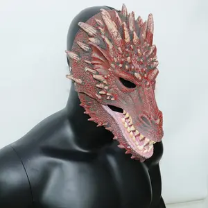 Halloween full face mask , children dinosaur dress up animal props role-playing latex material, adult costume party