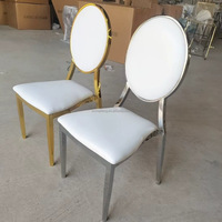 Nouvelle Chaise de salle à manger modulable en métal et cuir, style antique, empilable, confortable, pour extérieur, usage hôtelier et commercial