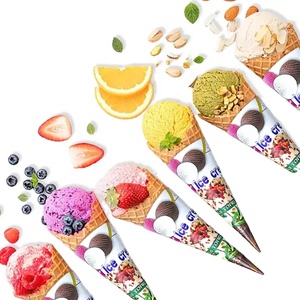 Envelopper un cône à <span class=keywords><strong>glace</strong></span> <span class=keywords><strong>en</strong></span> <span class=keywords><strong>papier</strong></span> avec du <span class=keywords><strong>papier</strong></span> blanc enduit - Product Image 4
