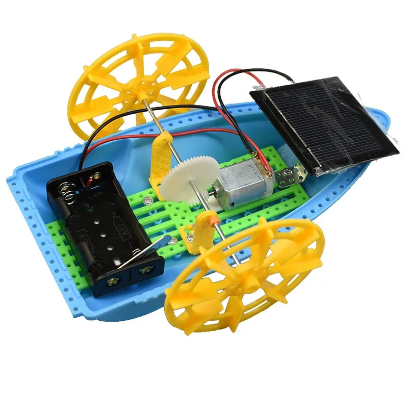 ソーラー & バッテリーハイブリッドボートソーラーシステムモデル玩具