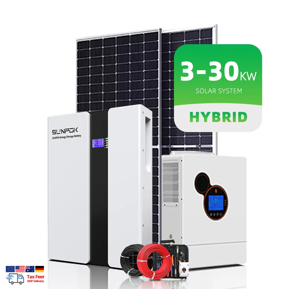 500 W autonomes Solarpanelsystem mit Lithium-Ionen-Batterie MPPT-Regler Dach-Warmwassersysteme 6 kW 25 kW 70 kW Ausgangsmöglichkeiten