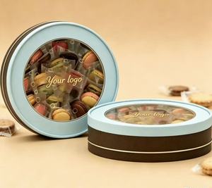 Tube en papier cylindrique imprimé de haute qualité, recyclable et de qualité alimentaire, pour l'emballage de macarons, de gâteaux, de collations et de cadeaux - Product Image 3