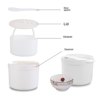 Mini cuiseur à riz en plastique spécial, four à micro-ondes, chauffage multi-énergie cinétique, boîte à riz vapeur, boîte à lunch, conservation de la chaleur, 2,2 L