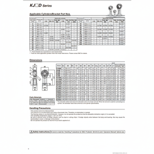SMC Pneumatics KJ26D Support d'extrémité de tige Extrémité de tige de piston Pièces pneumatiques - Product Image 1